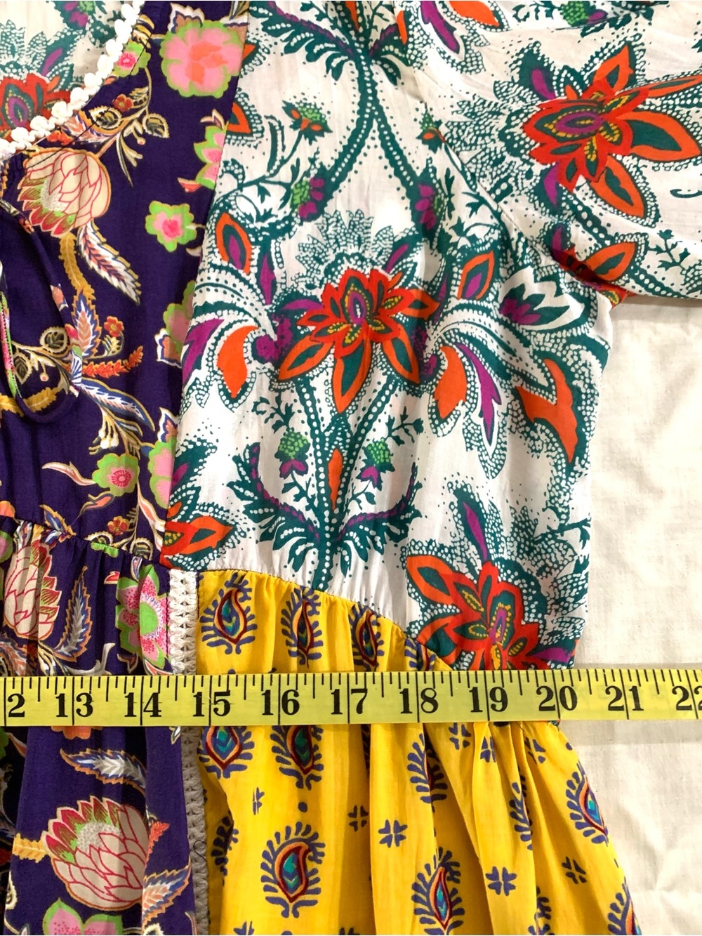 Anthropologie Lilka Floral Paisley Patchwork Trapeze Peasant Dress Boho- XL - Picture 10 of 14